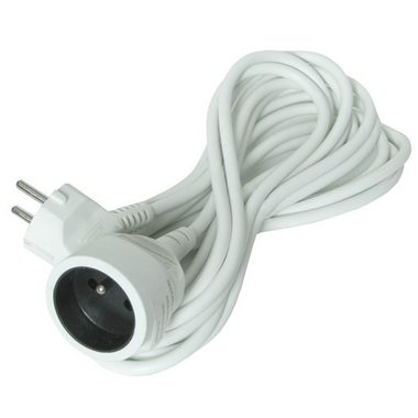 Solight predlžovací prívod - spojka 1 zásuvka 5m biela / 3 x 1mm2