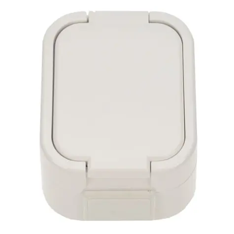 Solight zásuvka do vlhka s viečkom biela