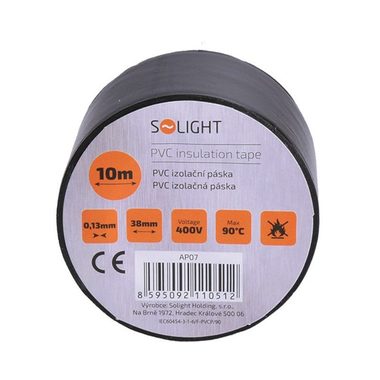 Solight AP07 izolačná páska 38mm x 0.13mm x 10m čierna