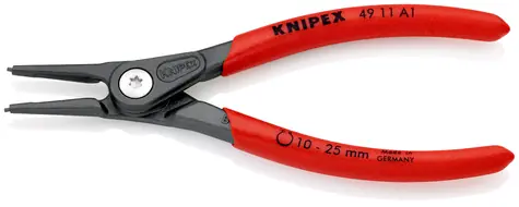 Knipex 49 11 A1 Precízne kliešte pre poistné krúžky pre vonkajšie krúžky na hriadeľoch 140mm / 10-25mm / 1.3mm