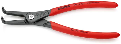 Knipex 49 21 A31 Precízne kliešte pre poistné krúžky pre vonkajšie krúžky na hriadeľoch 210mm / 90° / 40-100mm / 2.3mm