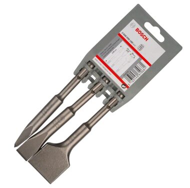 BOSCH 2608690180 / Sada 3 krátkych sekáčov SDS plus