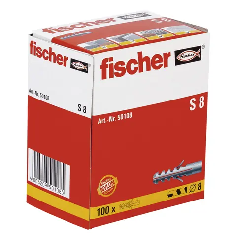 fischer S 8x40 rozperná hmoždinka 100 ks