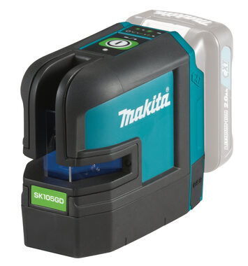 Makita SK105GDZ / Krížový Laser / Class 2 / až 35 m (80 ms príjmačom) / 510-530 nM / presnosť 3 mm