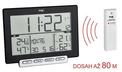 TFA 30.3058.01 - TRINITY Teplomer a vlhkomer s bezdrôtovým senzorom