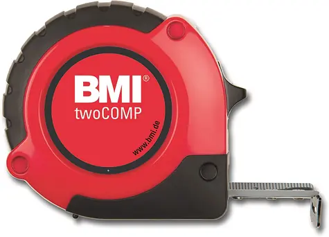 BMI twoCOMP PT14 8m / Meter zvinovací 8m / Šírka pásky: 25 mm / opaskový klip