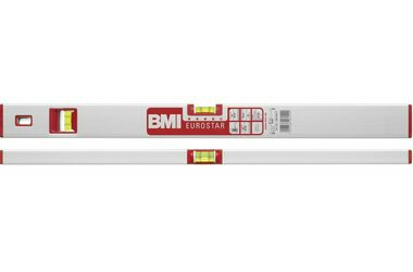 BMI 690060E Eurostar 60 cm / hliníková vodováha / Dĺžka: 60 cm / Presnosť: 0.5 mm-m / Počet libel: 2