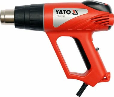 YATO YT-82293 / Teplovzdušná pištoľ s príslušenstvom / 2000W / Teplota 50-600°C / Množstvo vzduchu 300-500 L-min / LCD