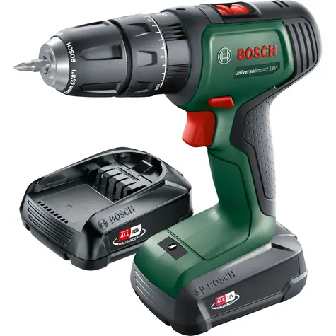 BOSCH UniversalImpact 18V / Aku vŕtací skrutkovač / 1450 ot-min / 34 Nm / 10mm skľučovadlo / 2x1.5 Ah / kufor