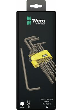 WERA 950|13 Sada uhlových kľúčov Hex-Plus Imperial 1 SB / palcové / BlackLaser / 13 dielny