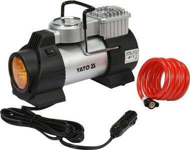 YATO YT-73460 / Kompresor do auta s LED lampou / 180W / DC 12V / 150 PSI / 40l-m