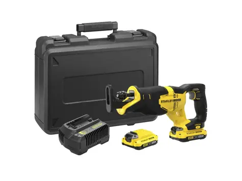 Stanley SFMCS300D2K / Aku mečová píla / 18V / Zdvih 25 mm / 3.000 z-min / 2x2.0A