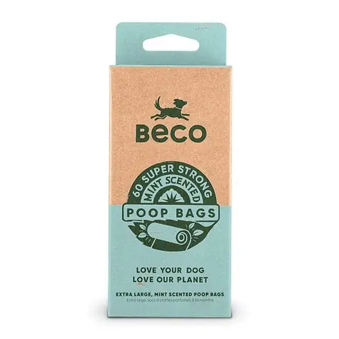 BeCoThings Beco Vrecká na exkrementy s pepermintovou vôňou 60 ks / ekologické