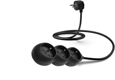 CONNECT IT CES-1327-BK predlžovací kábel 230V čierna / 1.5m / 3 zásuviek