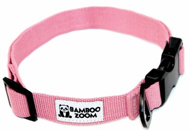 Bamboo Zoom Obojok pre psov ružová - veľkosť L