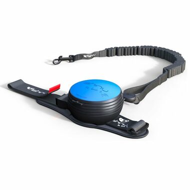 Lishinu3 Bungee vodítko modrá - veľkosť L (13-40kg) / Hands-free samonavíjacie vodítko s lanom