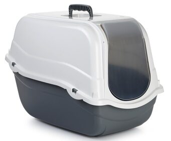 Beeztees ROMEO Toaleta pre mačky šedo-biela / 57x39x41cm