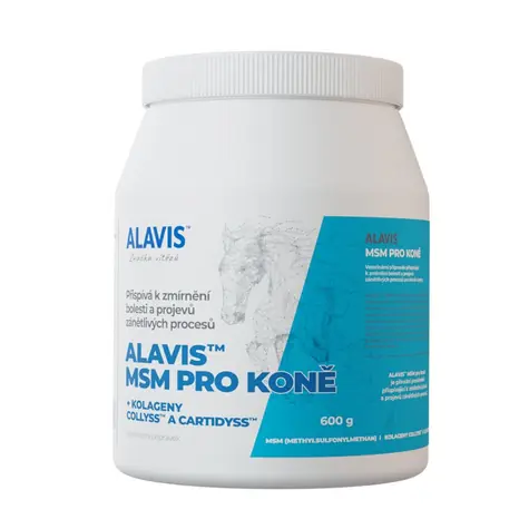 ALAVIS MSM pre kone 600g / proti zápalu a bolesti a na spevnenie väzov a šliach