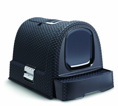 Curver zvieracia toaleta tmavo šedá / 51cm x 38.5cm x 40cm