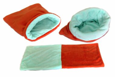 Marysa pelech 3v1 pre šteniatka &amp; mačiatka oranžová-tyrkysová