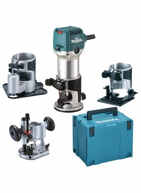 Makita RT0702CX3J / Kombinovaná frézka s príslušenstvom / 710W / Makpac