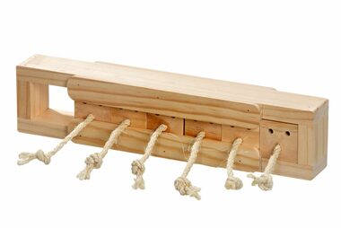 Karlie interaktívna drevená hračka pre hlodavce / 6 kociek / 37.5x8.5x6.5cm