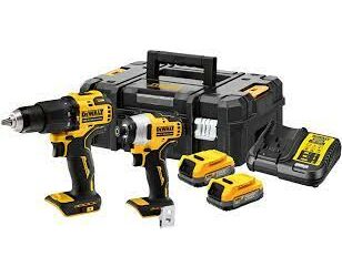 DeWalt DCK2062E2T / Aku sada DeWalt DCD709 + DCF809 / 2x Aku 1.7 Ah / 1x Kufor / nabíjačka