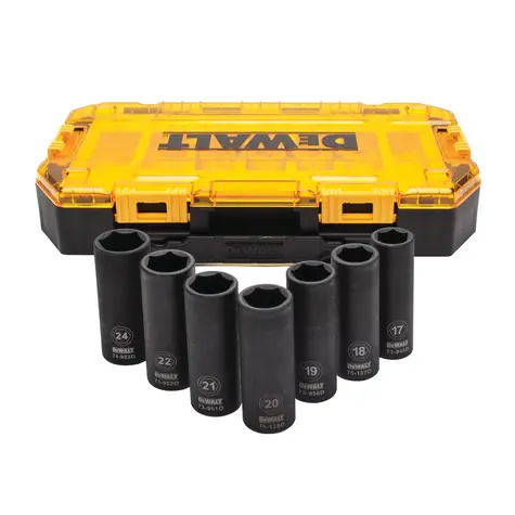 DeWalt DWMT74737 Sada 7ks predĺžených rázových hlavíc 1/2" / 17-24mm