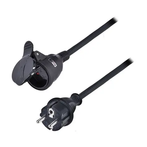 Solight PS32 predlžovací prívod - spojka 1 zásuvka čierna / 20m / 3 x 1,5mm2 / gumová