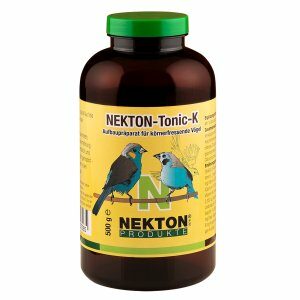 Nekton Tonic K 500g - krmivo s vitamínmi &amp; aminokyselinami a stopovými prvkami pre zrnožravé vtáky.