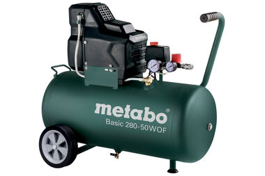 Metabo BASIC 280-50 W OF / Bezolejový kompresor / 1700W / 50L / Tlak 8 bar / 140 l/min