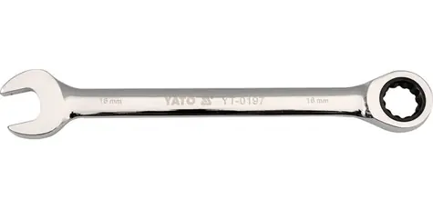 YATO YT-0199 / Kľúč očkoplochý račňový 18 mm / 235 mm