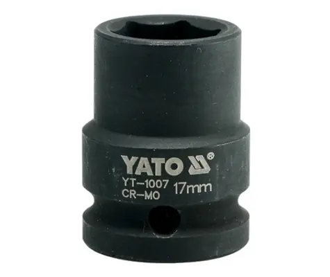 YATO YT-1007 / Nadstavec 1/2" rázový šesťhranný 17 mm / CrMo