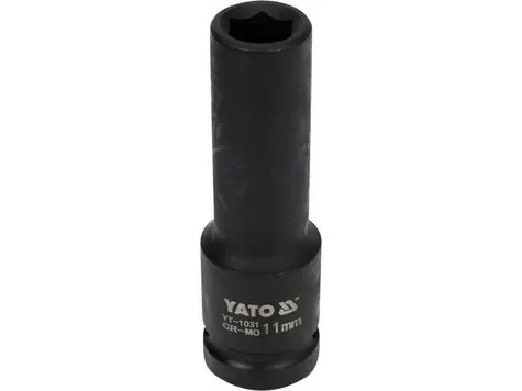 YATO YT-1031 / Nadstavec 1/2" rázový šesťhranný hlboký 11 mm / CrMo