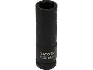 YATO YT-1035 / Nadstavec 1/2" rázový šesťhranný hlboký 15 mm / CrMo