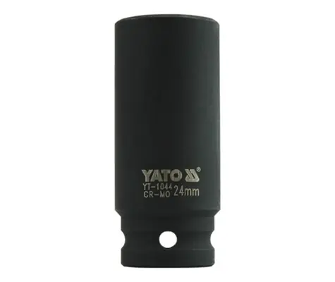 YATO YT-1044 / Nadstavec 1/2" rázový šesťhranný hlboký 24 mm / CrMo