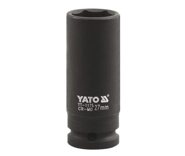 YATO YT-1178 / Nadstavec 1&quot; rázový šesťhranný hlboký 33 mm / CrMo