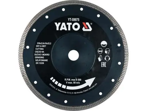 YATO YT-59975 / Diamantový kotúč na brúsenie keramiky 230mm