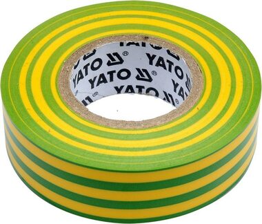 YATO YT-81655 / Izolačná páska elektrikárska PVC 19mm / 20m / žltozelená