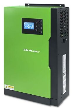 Qoltec 53886 Solárna nabíjacia stanica 24V čierna - zelená / 6KVA / 3.5kW / 100A / LCD displej