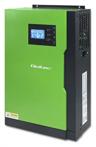 Qoltec 53887 Solárna nabíjacia stanica 48V čierna - zelená / 10KVA / 5.5kW / 100A / LCD displej