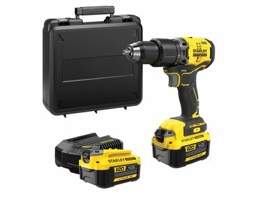 Stanley V20 SFMCD715M2K / Aku vŕtačka / 18V / 1900 ot-min / 32.300 príklepov-min / 60 Nm / 2x 4.0Ah