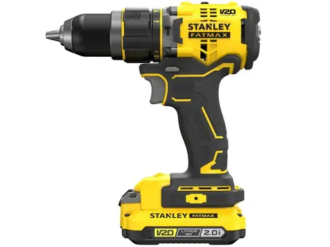 Stanley V20 SFMCD721M2K / Aku vŕtačka / 18V / 2100 ot-min / 35.700 príklepov-min / 80 Nm / 2x 4.0Ah