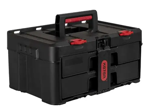 Keter Stack'N'Roll Box so zásuvkami čierna / 2 zásuvky / 48.1 x 23.3 x 33.2 cm / dopredaj