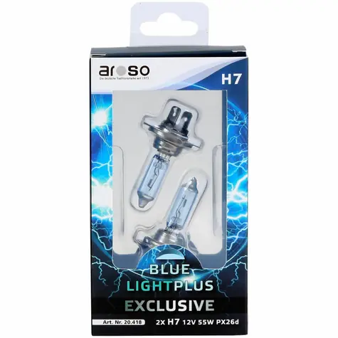 Aroso Autožiarovky Light Plus H7 12V 55W PX26d súprava 2ks - blue / xenónový efekt