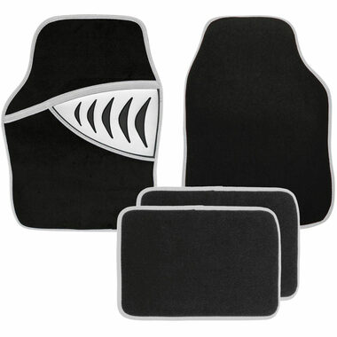 Aroso Autokoberce textilné s podložkou sada 4 diely univerzálne - šedé