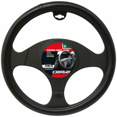 Carpoint Poťah volantu 37-39cm - čierny / imitácia kože