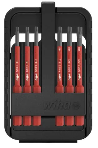 Wiha 43153 Sada nástavcov slimBit Electric / 6 bitov / TORX