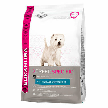 Eukanuba West Highland White Terrier 2.5 kg / granule pre psov / pre dospelých West Highland a White Terriéry od 1 roka