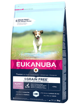 Eukanuba Puppy&amp;Junior Small&amp;Medium - Ocean fish 3 kg / granule pre psy / pre šteňatá malých a stredných plemien